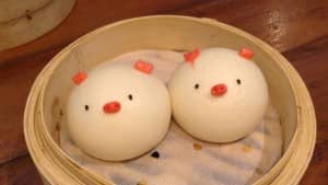 Almost too cute to eat...Chef's Gallery's famous Piggy Face buns