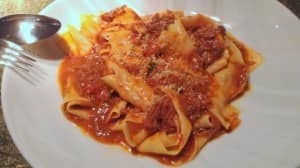 Rich pappardelle with wagyu beef shin...A Tavola